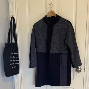Lululemon Athletica Black and Gray Trench Coat